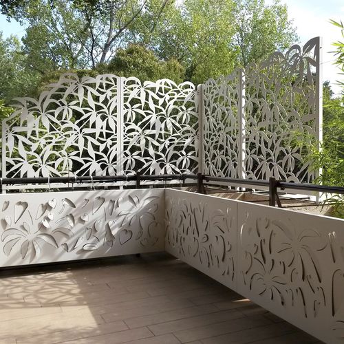 Cerca de ocultação em painéis - Logical Space design - em alumínio / 3D / de canto