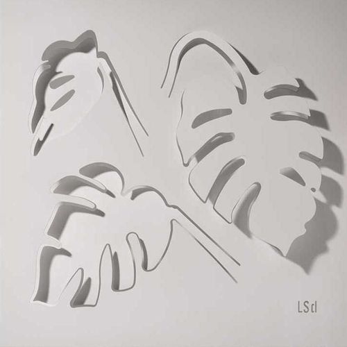 Arandela contemporânea - MONSTERA - Logical Space design - para ambiente externo / em alumínio pintado / escultura