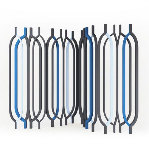 Biombo contemporâneo - HAWA - Dar en Art  - em madeira / preto / azul