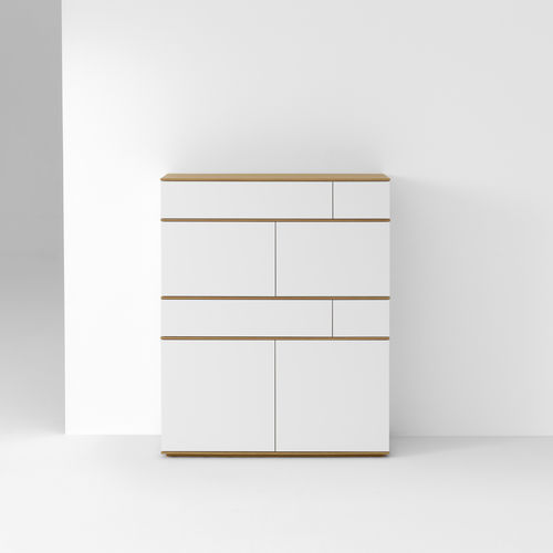 Buffet aparador alto - LANDSCAPE  - pastoe - contemporâneo / metálico / em MDF laqueado