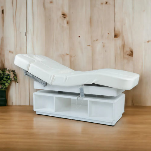 Mesa de massagem elétrica - MUSA - Iso Benessere® - vinílica / em madeira / com compartimento de arrumação