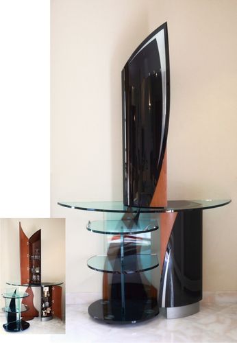 Móvel bar contemporâneo - MIROITERIE PETITJEAN - em MDF / em vidro
