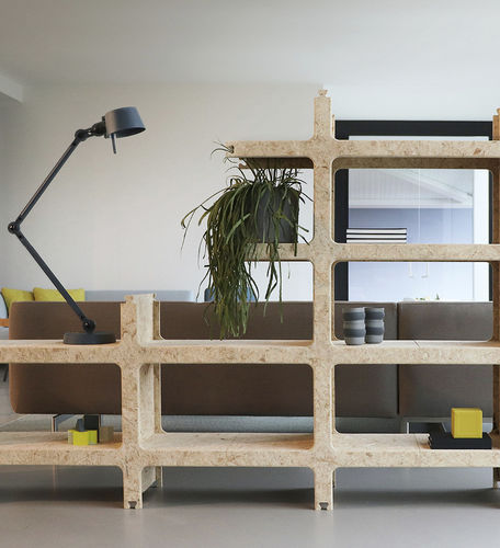 Sistema de prateleiras autoportante - KWART - Casala - contemporâneo / em madeira laqueada / profissional