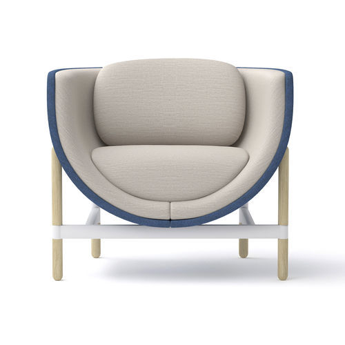 Poltrona contemporânea - CAPSULE LOUNGE - Casala - em tecido / em carvalho / em aço laqueado
