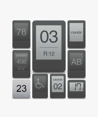 Placa de identificação de parede - ZIFRA III - Casala - em material plástico / para ambiente interno