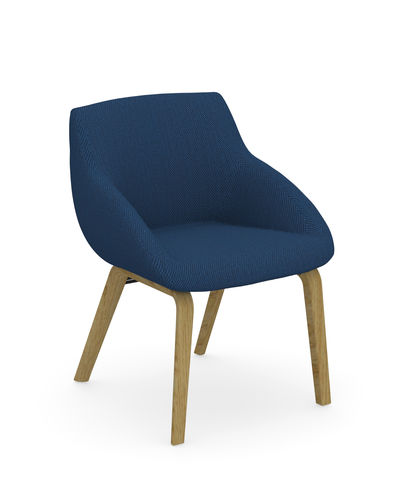Cadeira de conferência contemporânea - BLUE - Casala - para ambiente interno / em tecido / com base em aço inoxidável