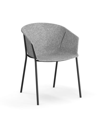 Cadeira contemporânea - OMEGA III - Casala - para ambiente interno / em PET / com base em aço