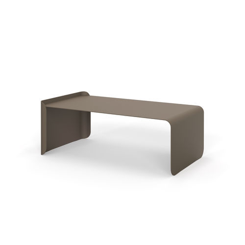 Mesa de centro de design minimalista - SHIFT - Casala - em plástico reciclado / com base em aço / retangular
