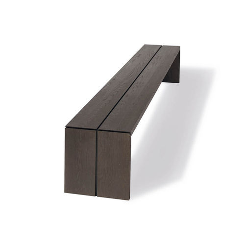 Banco contemporâneo - SPLIT  - Steininger Designers - em madeira maciça / em aço laqueado / sem encosto