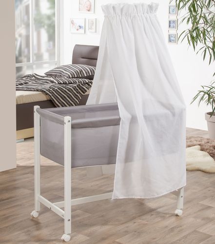Berço com rodízios - JASMIN - Geuther - em faia / em tecido / para bebê