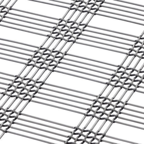 Tela metálica decorativa - M55Z-2 - BANKER WIRE - em aço / em aço inoxidável / para fachada