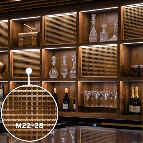 Tela metálica decorativa - M22-28 - BANKER WIRE - em latão / em bronze / em aço