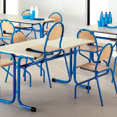 Mesa de jantar contemporânea - 603-REF - CAMILLO SIRIANNI SAS - em madeira / com base metálica / retangular