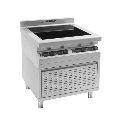 Cooktop de indução - MO4NL - ADVENTYS - profissional / de piso / com botões