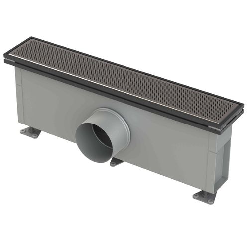 Difusor de ar de piso - MINOPAB - SCHAKO KG - linear / metálico / profissional