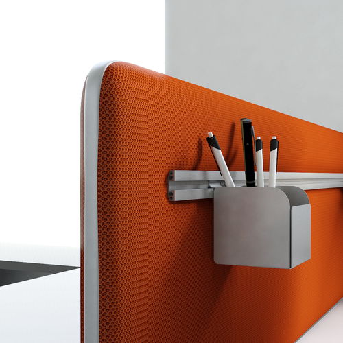 Separador de estações de trabalho de mesa - TWIN - MDD - em tecido / metálico