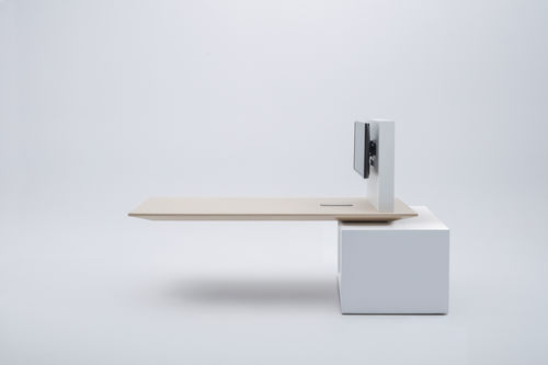 Mesa de reunião contemporânea - GRAVITY - MDD - em HPL / com base em MDF laqueada / retangular