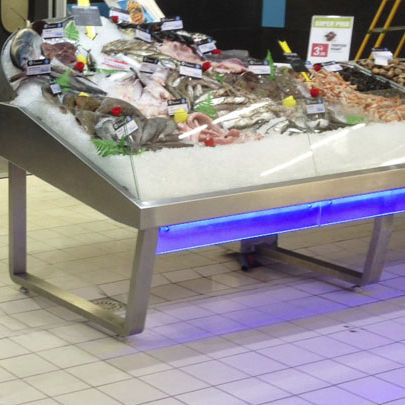 Vitrina refrigerada tipo balcão - MARITEAM - Tournus - de estante / para loja / com iluminação