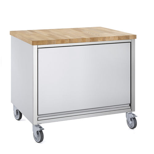 Bancada de preparação para sanduíches - BREAD-MAKING UNITS - Tournus - em faia / em aço inoxidável / com compartimento de arrumação