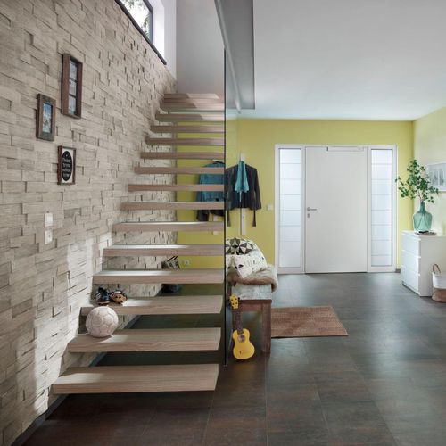 Escada reta - EGO ZÉRO : 686C - Créateur d'escaliers Treppenmeister - com degraus em madeira / da linha residencial / para ambiente interno
