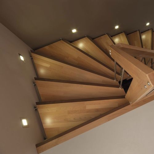 Arandela contemporânea - EXTRA  - Créateur d'escaliers Treppenmeister - para ambiente interno / metálica / quadrada