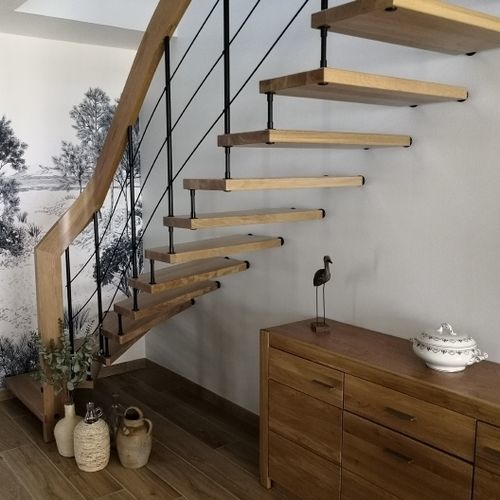 Escada suspensa - Systemtreppe - Créateur d'escaliers Treppenmeister - reta / em L / com degraus em madeira