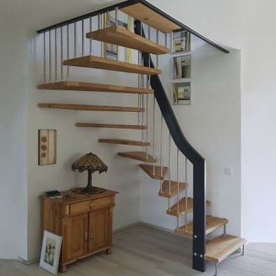 Escada em L - VIVA  - Créateur d'escaliers Treppenmeister - em U / com degraus em madeira / metálica
