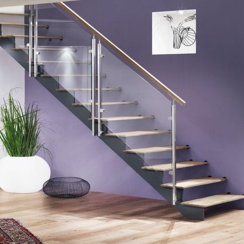 Escada reta - Créateur d'escaliers Treppenmeister - com degraus em madeira / com estrutura em madeira / metálica