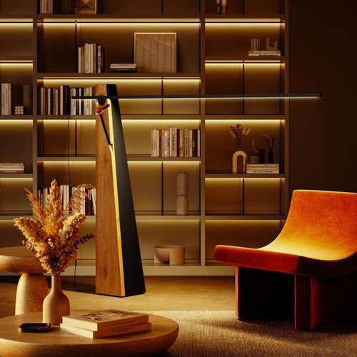 Luminária de piso - ASTOLFO HT - lumen center italia srl - em alumínio anodizado / em aço pintado / em carvalho