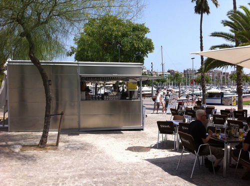 Quiosque de alimentação - HABANA 17 - URBADIS Microarquitectura - em aço inoxidável