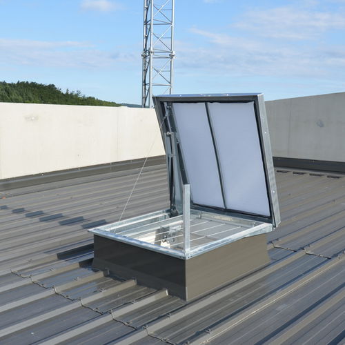 Alçapão para telhado - ECOBAC - Kingspan Light + Air - quadrado / em policarbonato / com escada