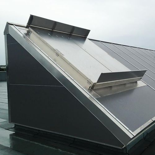 Janela para extração natural de fumaça em vidro - DUO THERMA - Kingspan Light + Air - em alumínio / em policarbonato / com exaustor de fumaça e calor