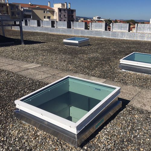 Claraboia para cobertura estanque - Ecolux Premium Alu - Kingspan Light + Air - com esquadria / em lã de rocha