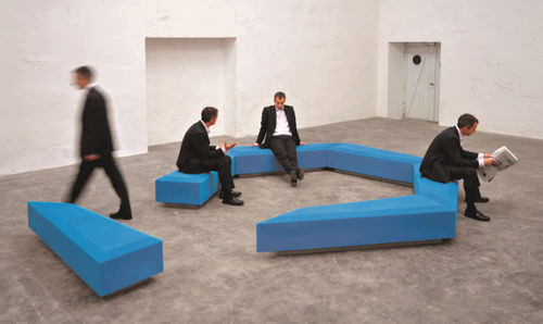 Banco para espaço público contemporâneo - MIRAMONDO : COFFIN LOUNGE - Pro Urba - Aqua Pro Urba - em concreto / modular