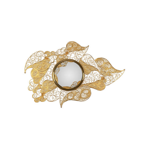 Espelho de parede - FILIGREE - BOCA DO LOBO - de design original / redondo / em latão polido