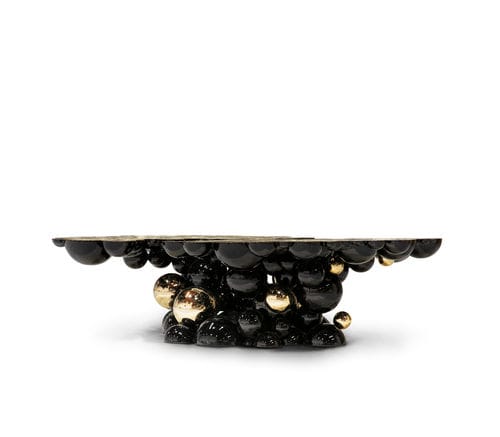 Mesa de centro de design original - NEWTON - BOCA DO LOBO - metálica / com base em alumínio / sob medida