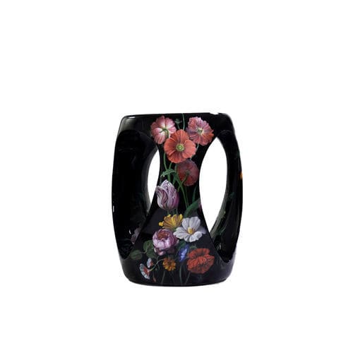 Banqueta contemporânea - FLORAL - BOCA DO LOBO - em MDF / com base em MDF / com pé central