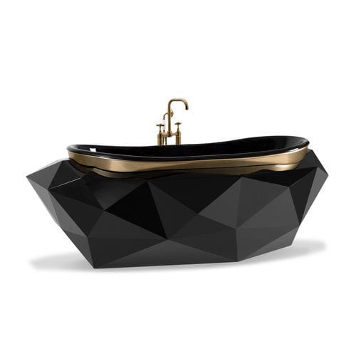 Banheira oval - DIAMOND - BOCA DO LOBO - freestanding / para residência / para uso profissional