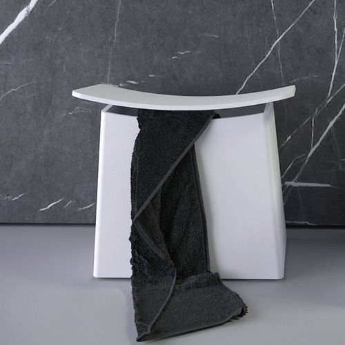 Banqueta contemporânea - ROUND - KNIEF & CO. GmbH - em Solid Surface / branca