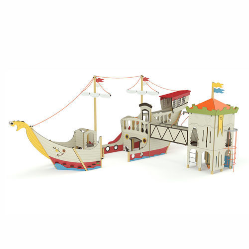 Estrutura lúdica para parque infantil - Le Galion au port - Transalp - para edifício de uso público / para espaço público / para coletividade