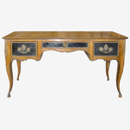 Mesa secretária de piso - 592 series - MOISSONNIER - estilo Regência / em madeira laqueada / em cerejeira