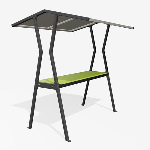 Mesa de piquenique contemporânea - ROOFUS - miramondo - em aço galvanizado / em aço revestido a pó / em HPL