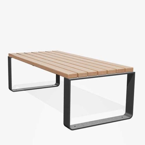 Mesa de centro contemporânea - MAYFIELD  - miramondo - em madeira / com base metálica / retangular