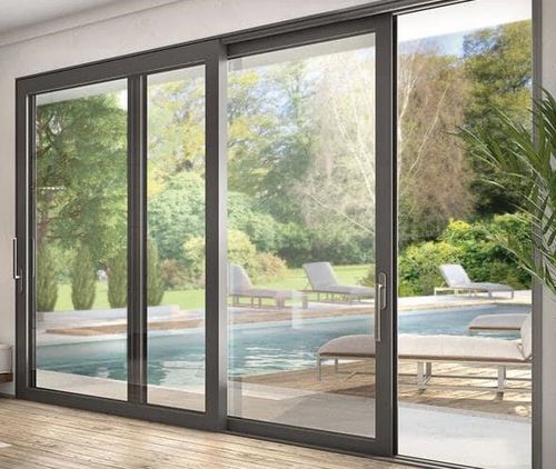 Sistema deslizante em alumínio - SMARTIA S560 - ALUMIL - para porta de vidro / com corrediças ocultas / de correr embutido