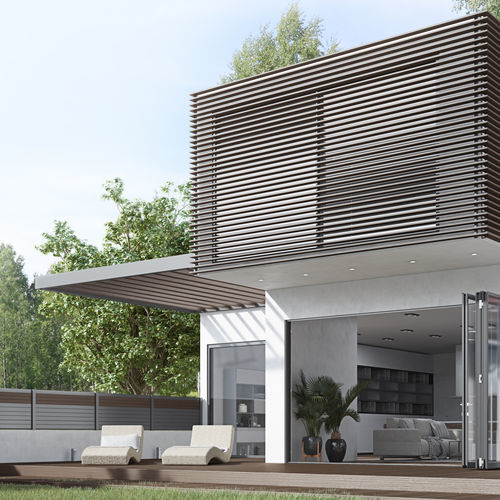 Estrutura de sombreamento da linha residencial - WOODALUX - ALUMIL