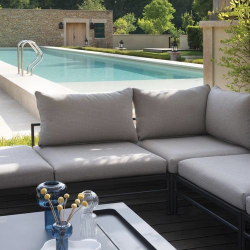 Sofá modular - RIVAGE - FERMOB - contemporâneo / para ambiente externo / em tecido