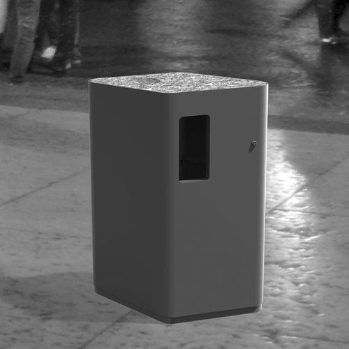 Lixeira pública - ADJAYE - LARUS DESIGN - de instalação livre / em aço / para área externa