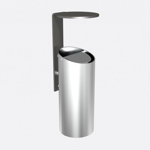 Cinzeiro de parede - ROT  - LARUS DESIGN - em aço inoxidável / para ambiente externo / para espaço público