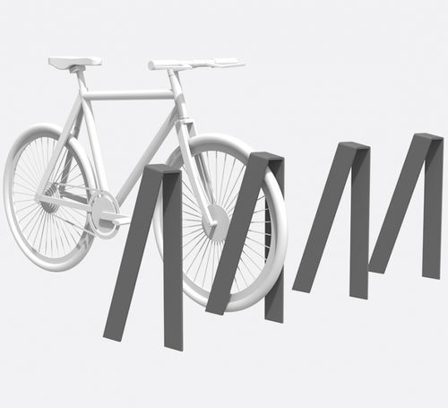Bicicletário de piso - Ufo  - LARUS DESIGN - para espaço público / em aço / da linha comercial