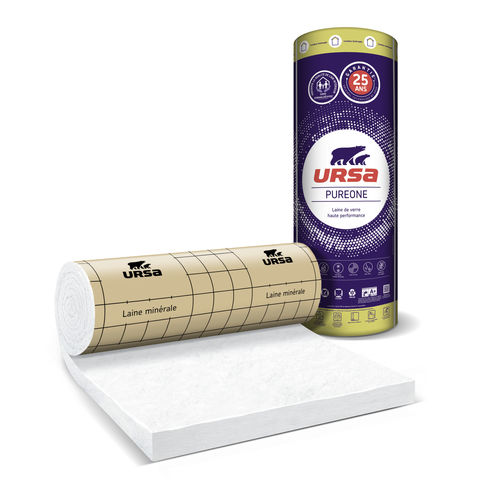 Isolamento termoacústico - PUREONE : PURE 35 QP - URSA France - em lã de vidro / em rolo / para parede
